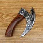 Premium Hand Forged Viking Pizza Axe Cutter Slice in Style