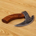 Premium Hand Forged Viking Pizza Axe Cutter Slice in Style