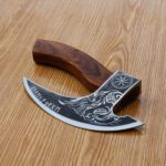 Premium Hand Forged Viking Pizza Axe Cutter Slice in Style